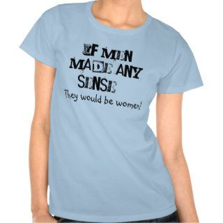 If men made any sense, They would be women Shirts