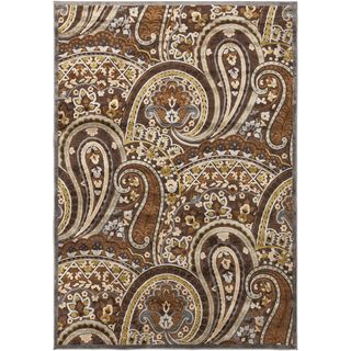 Axel Floral Paisley Brown Rug (7'6 x 10'6) 7x9   10x14 Rugs