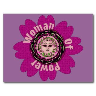 Woman Of Power Flower Post Cards
