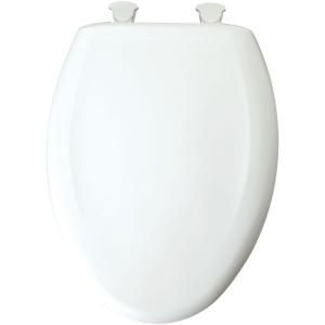 Slow Close STA TITE Elongated Closed Front Toilet Seat in White 380SLOWT 000