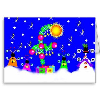 Aliens Christmas Choir Cards