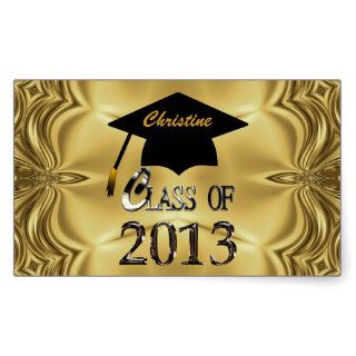 Class Of 2013 Gold Graduation Stickers