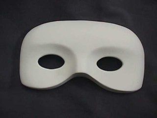Ceramic bisque unpainted half mask 4"h 7"w 