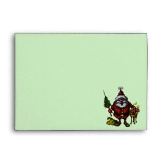 Funny cute Santa Claus envelope design