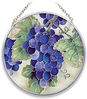 Joan Baker Designs MC148 Vineyard Art Glass Suncatcher, 4 1/2 Inch Diameter  