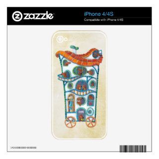 Magical House on Wheels Skin For The iPhone 4