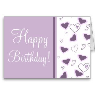 Purple Hearts "Birthday Card"