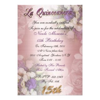 La Quinceanera 15th birthday invitation elegant