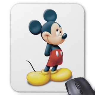 Mickey Mouse standing shy Mouse Pad