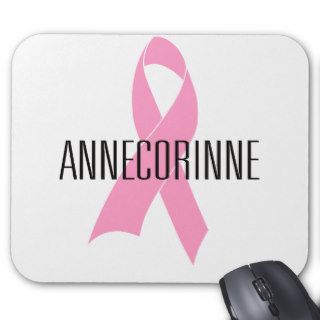 Annecorinne Breast Cancer Pink Ribbon Design Mousepads