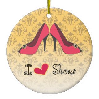 I Love Shoes Christmas Ornament