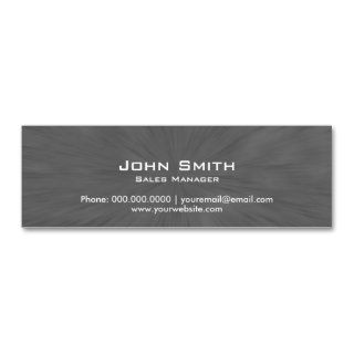 Mini Business Card Elegant Silver Abstract Effect