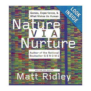 Nature Via Nurture CD (9780060544478) Matt Ridley Books