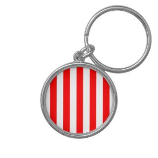 Red and White Stripes Keychains