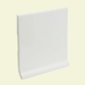 U.S. Ceramic Tile Color Collection Matte Snow White 6 in. x 6 in. Ceramic Stackable /Finished Cove Base Wall Tile U272 AT3610