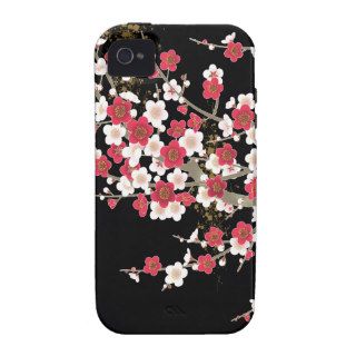 Pink & White Sakura Vintage Japanese Flower Case Mate iPhone 4 Cover