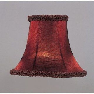 Livex S157 Chandelier Shade Red Silk Bell Clip Shade   Lampshades