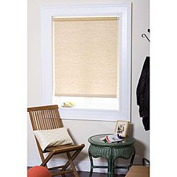 Natural woven Cream Roller Shade (27 in. x 72 in.) Blinds & Shades