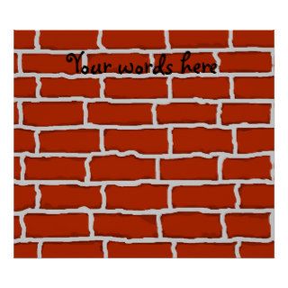 Brown brick wall background posters