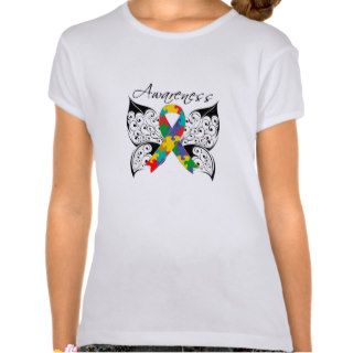 Tattoo Butterfly Awareness   Autism T shirts