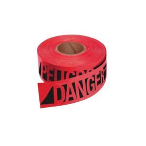Empire 3 in. x 500 ft. Reinforced Danger Tape in Red 76 0604