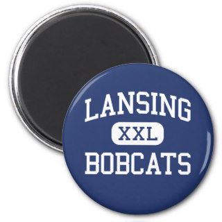 Lansing   Bobcats   High School   Lansing New York Refrigerator Magnet