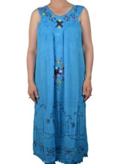 143Fashion Ladies Fashion Sleeveless Dress, Blue, Free Size