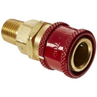 Eaton Hansen RD703SL143 Brass Quick Connect Pneumatic Fitting, Sleeve Lock Socket, 1/4" 18 NPTF Male, 1/4" Port Size, 1/4" Body, Fluorocarbon Seal Quick Connect Hose Fittings