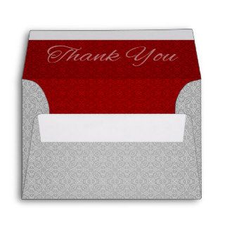 Ruby Anniversary Thank You Note Card A6 Envelopes
