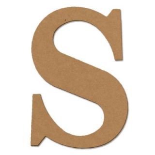 Design Craft MIllworks 8 in. MDF Classic Wood Letter (S) 47378