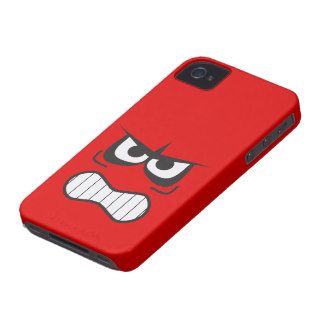 Angry Smiley Face Funny iPhone 4 Case Mate Case