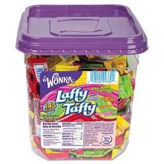 Wonka Assorted Flavor Laffy Taffy, 3.08 lbs, 145 Wrapped Pieces/Tub  Taffy Candy  Grocery & Gourmet Food