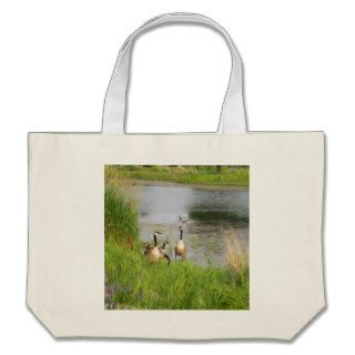 Canadian Geese Painting Canvas Bag