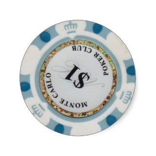 Casino Chip for Split coins, Super Triple etc Round Sticker