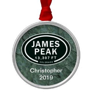 Personalized James Peak 13,307 FT CO Ornament