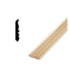 DecraMold DM 268D 7/16 in. x 2 3/4 in. x 96 in. Pine Wood Crown with Dentil Moulding 109662