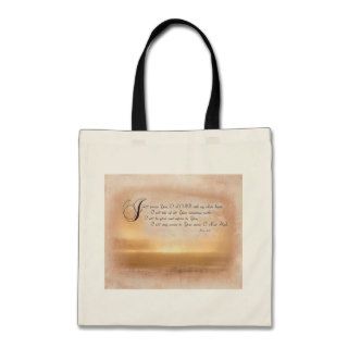 Sunset & Psalms / Inspirational Bible Verses Tote Bags