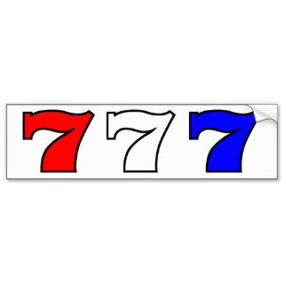 777 red white and blue bumper stickers