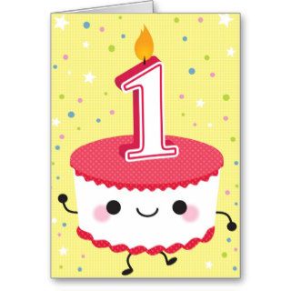 First Birthday Cupcake Card