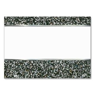 Silver Glitter Business Card Template