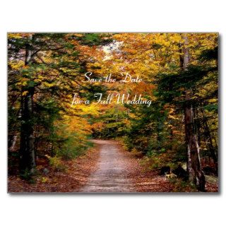 Back Road Fall Save the Date Template Postcards