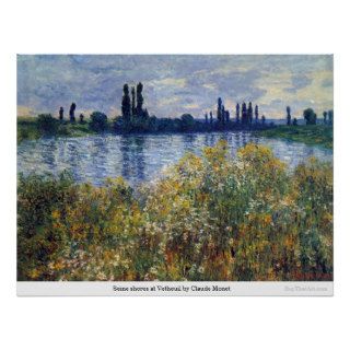 Seine shores at Vetheuil by Claude Monet Posters