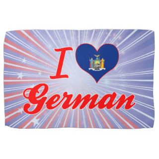 I Love German, New York Hand Towels