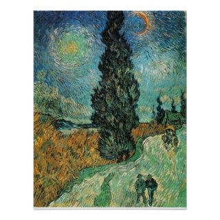 VAN GOGH   ROAD WITH CYPRESS AND STAR PRINT
