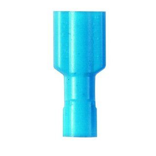 Panduit DPF14 206FIB C DiscoGrip Female Disconnect, Premium Nylon Fully Insulated, Funne Entry, 16   14 AWG Wire Range, Blue, 0.205/0.187 x 0.02" Tab Size, 0.156" Max Insulation, 0.31" Width, 0.22" Height, 0.78" Length (Pack of 100