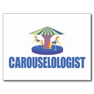 Funny Carousel Postcard
