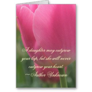 Beautiful Pink Tulip Daughter Birthday Card