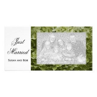 Annabelle Hydrangea Just Married Announcement Customized Photo Card