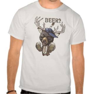Cold Beer? Funny Beer Deer Hybrid T Shirt