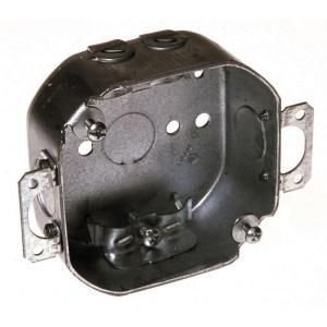 Raco 1 1/2 in. Deep 4 in. Octagon Box with Non Metallic Sheathed Cable Clamps and (3) 1/2 in. Knockouts 150